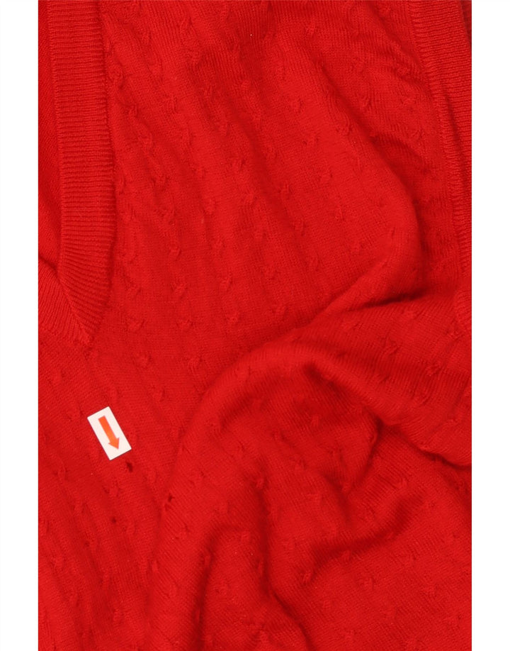 MORGANO Mens Colete Regata Pequena Lã Vermelha