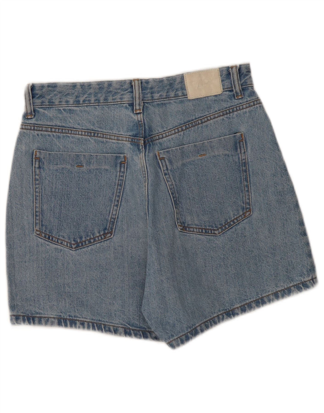 Shorts jeans feminino de cintura alta Zara EU 40 médio W30 azul