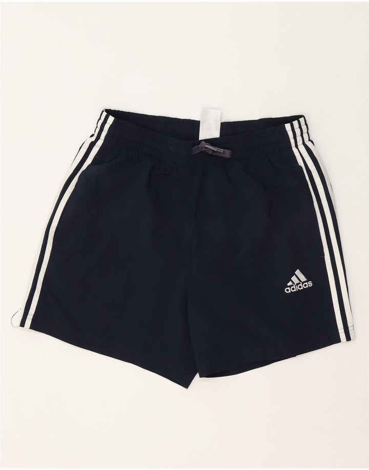 Shorts esportivos masculinos Adidas médio azul marinho poliéster