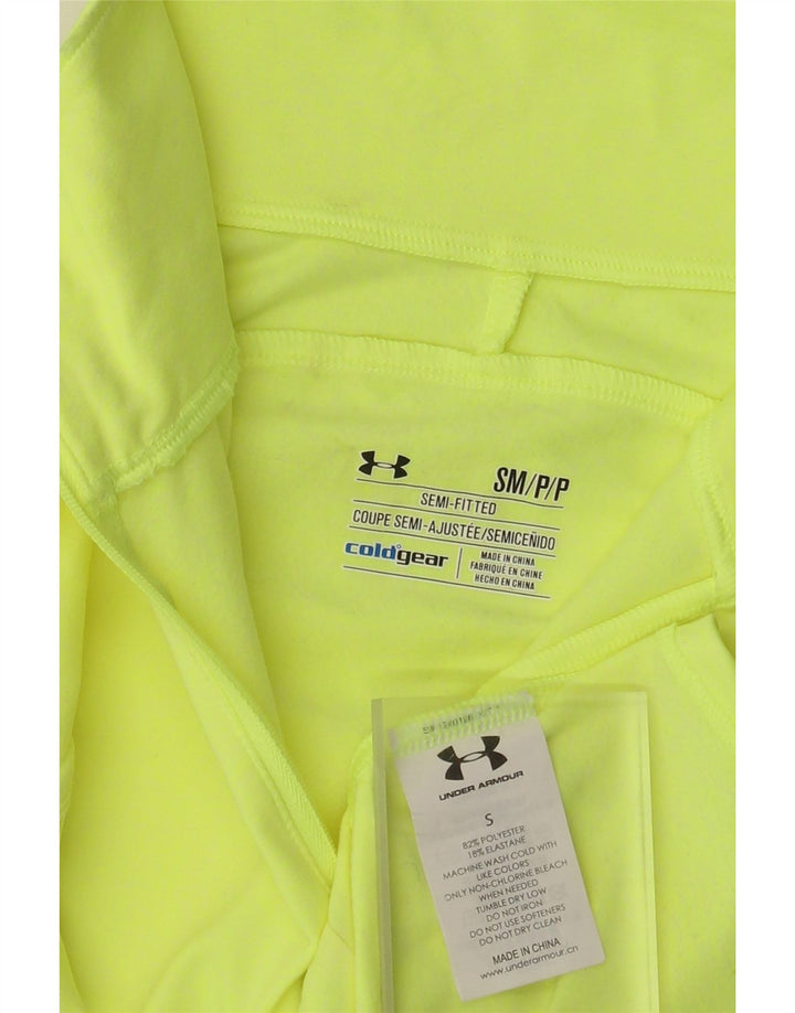 Under Armour Feminino Cold Gear Pulôver Treino Top Reino Unido 8 Pequeno Amarelo