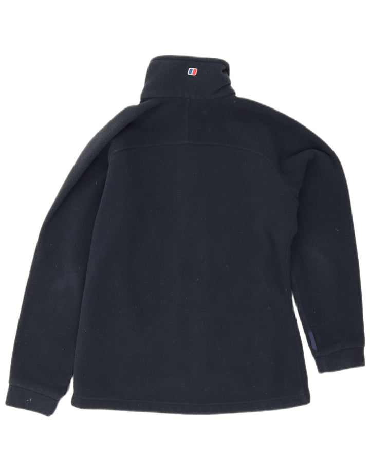 Jaqueta de lã feminina Berghaus UK 14 grande poliéster azul marinho