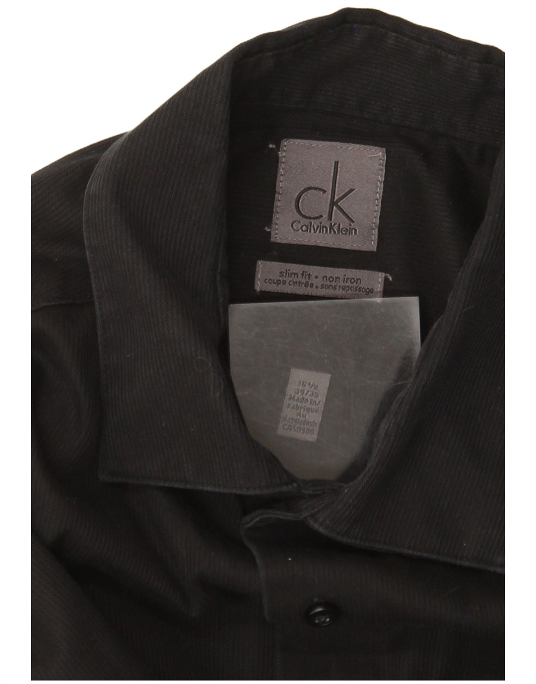 Camisa masculina Calvin Klein NON - IRON tamanho 16 1/2 listra preta grande