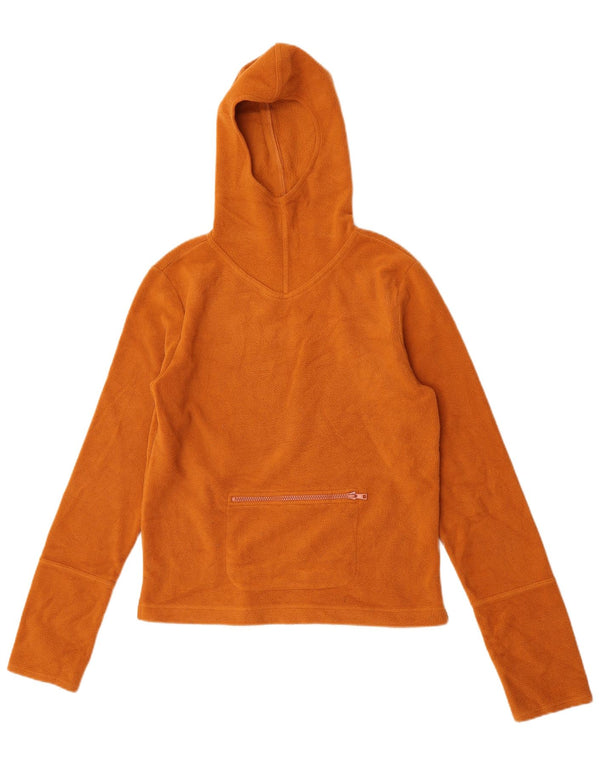 Jumper de lã com capuz feminino Jigsaw UK 14 médio laranja
