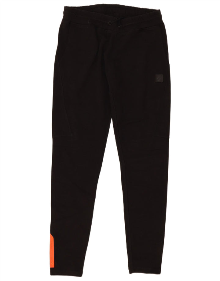 Calça de treino masculina Superdry médio preto colorblock algodão