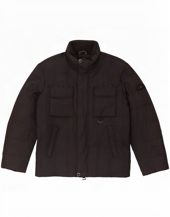 Jaqueta acolchoada masculina Trussardi Jeans IT 48 poliéster preto médio