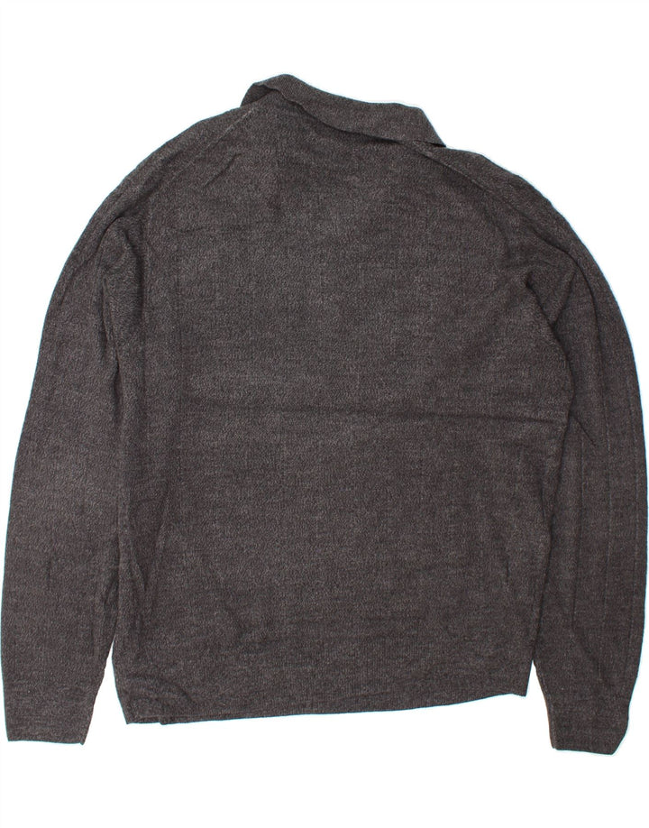 DOCKERS Mens Polo Neck Jumper Sweater 2XL Grey Acrylic Vintage Dockers and Second-Hand Dockers from Messina Hembry 