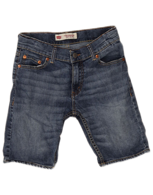 Shorts jeans Levi's Boys 511 Slim 11-12 anos W26 azul algodão