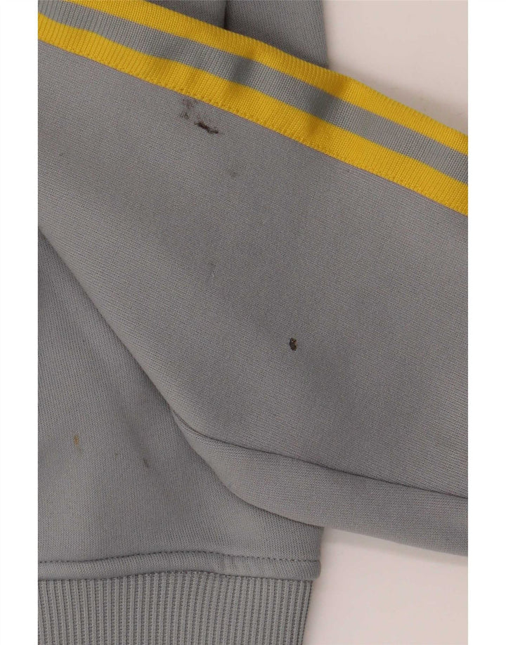 Suéter adidas feminino com capuz e zíper UK 12 poliéster cinza médio