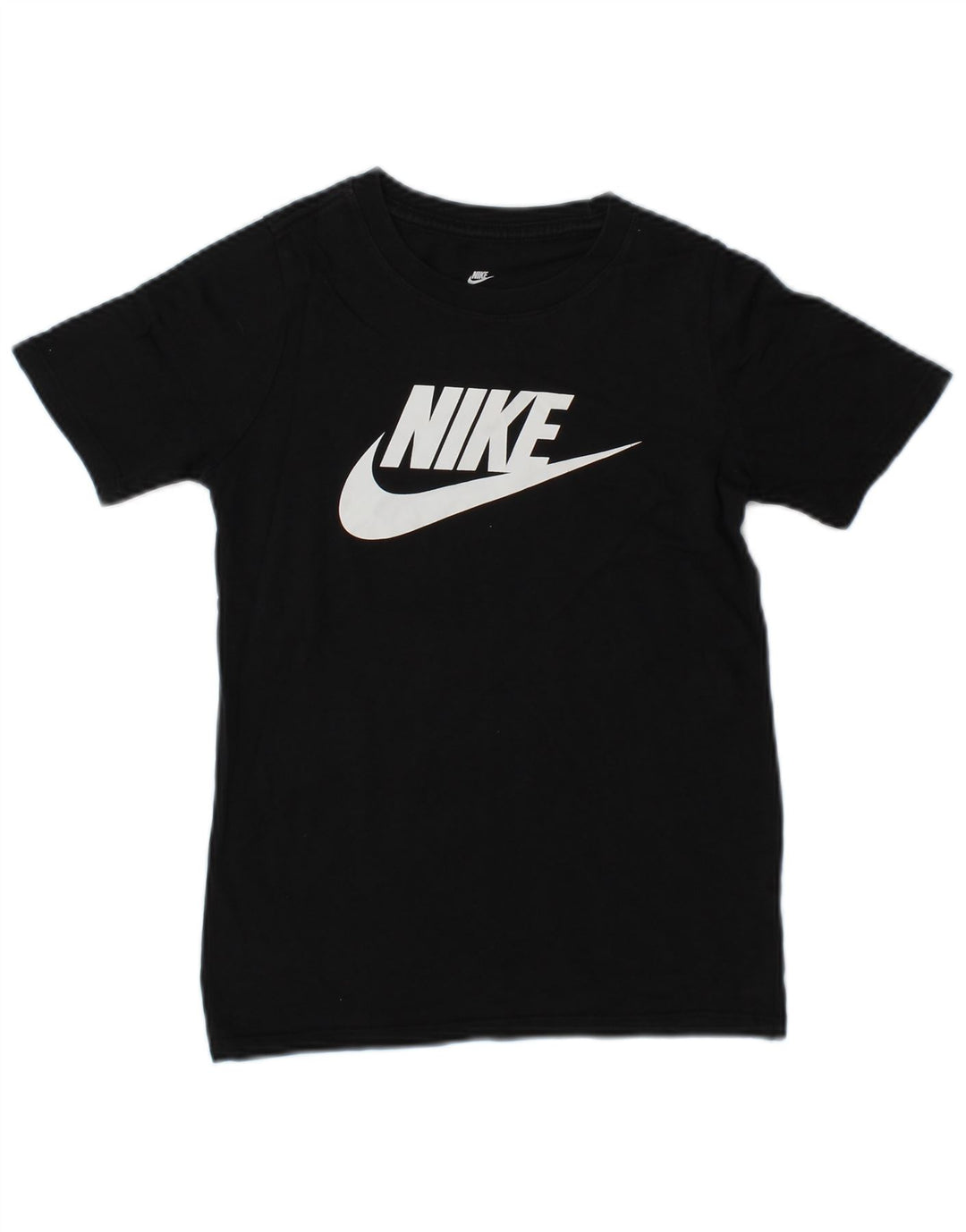 NIKE Boys Athletic Cut Graphic T-Shirt Top 8-9 Years Small Black