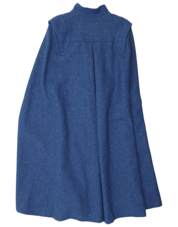 Casaco feminino Jimmy Hourihan UK 14 lã nova manchada azul médio