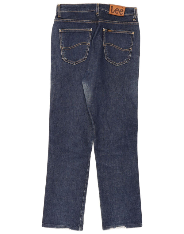 Lee Womens Dallas Straight Jeans W32 L28 Azul Marinho Algodão