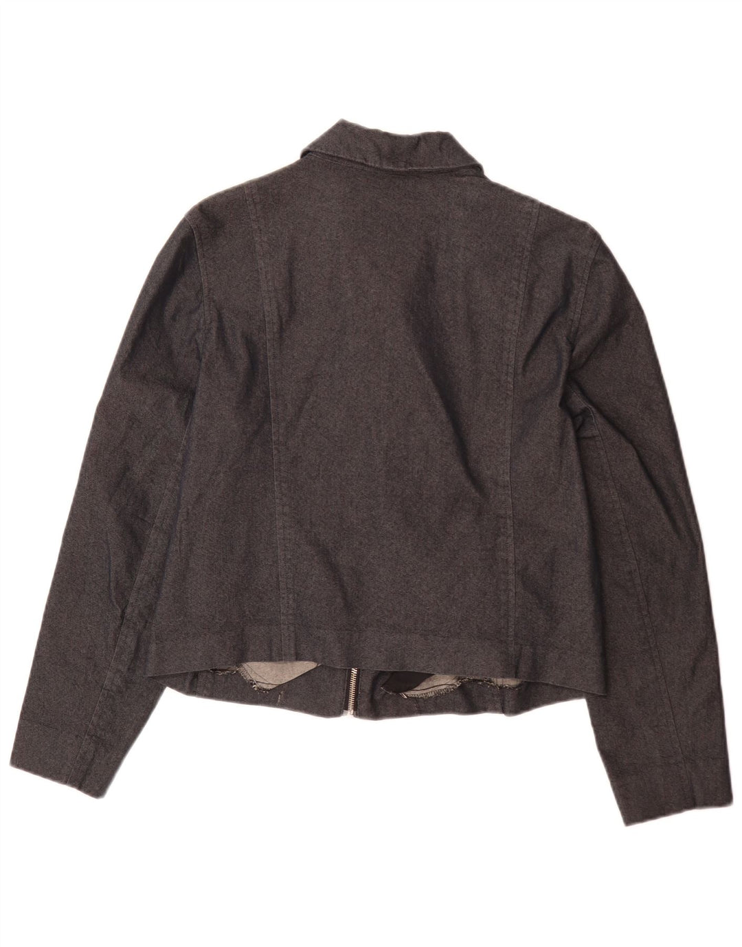 Jaqueta bomber feminina Ralph Lauren Reino Unido 14 grande algodão cinza