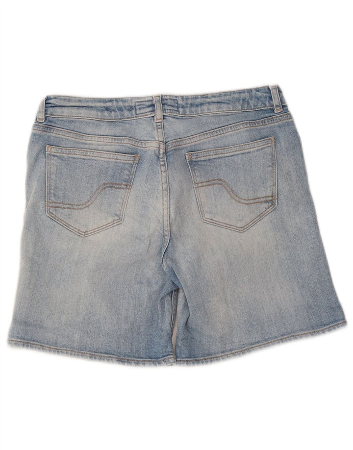 Shorts jeans feminino Fat Face UK 8 pequeno algodão azul W30