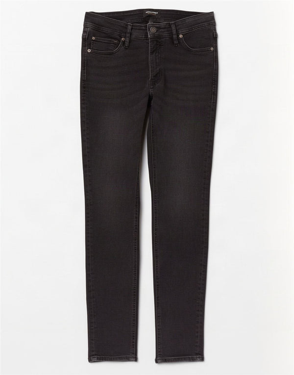 Jack & Jones Masculino Liam Skinny Jeans W30 L30 Algodão Preto