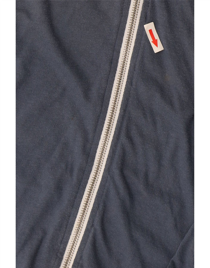 Suéter masculino com capuz e zíper Jack & Jones algodão azul médio