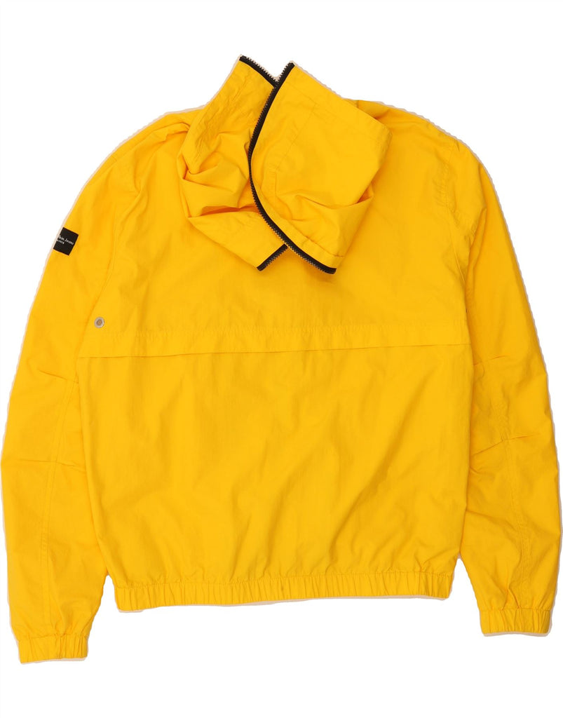 CALVIN KLEIN Mens Hooded Rain Jacket UK 38 Medium Yellow Polyamide Vintage Calvin Klein and Second-Hand Calvin Klein from Messina Hembry 