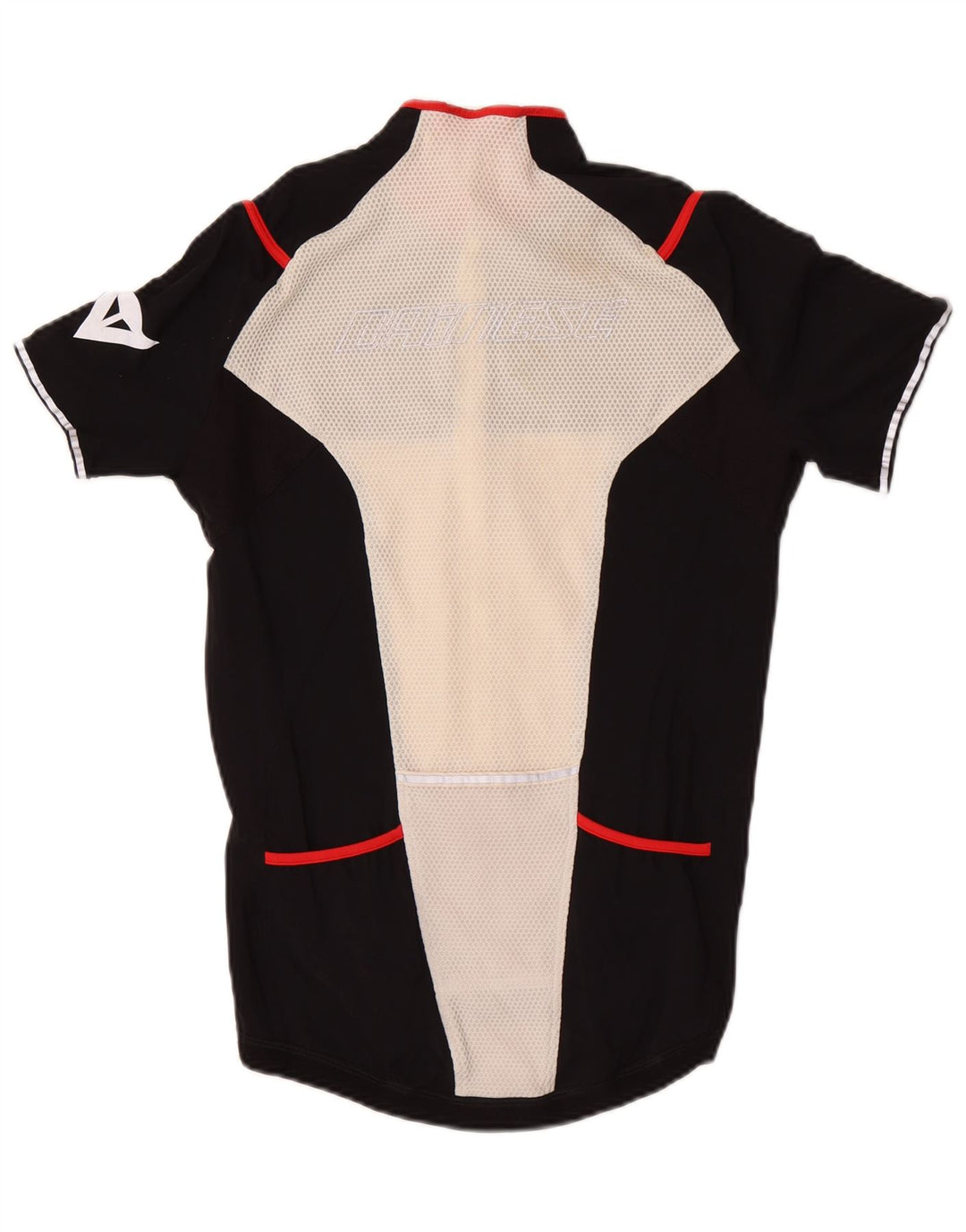 Dainese Camiseta masculina de manga curta com zíper e gola em bloco colorido preto médio