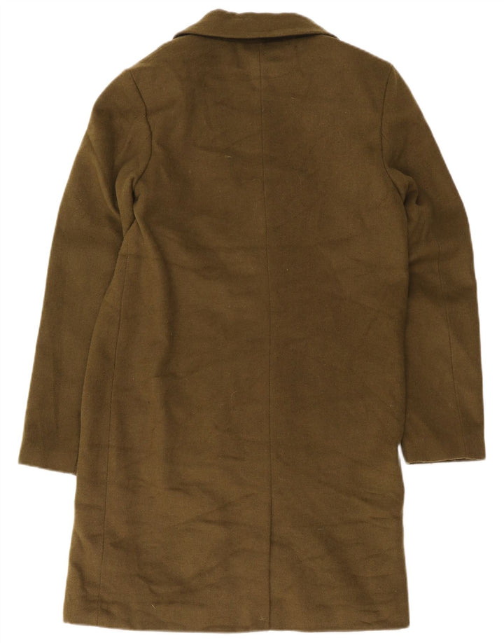 Sobretudo oversized feminino Jack Wills Reino Unido 10 pequeno poliéster cáqui