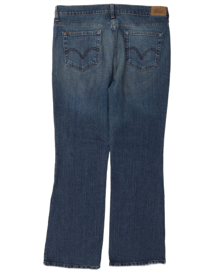 Calça jeans feminina Levi's 515 Bootcut US 14 XL W36 L30 azul algodão