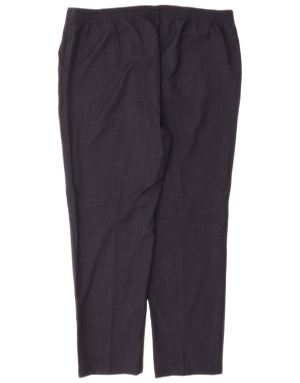 Calça feminina de cintura alta Marks & Spencer Reino Unido 20 2XL W40 L30 Azul marinho