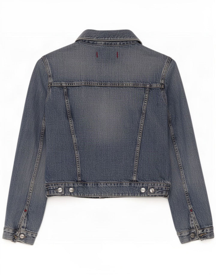 Jaqueta jeans feminina Gas UK 12 algodão azul médio
