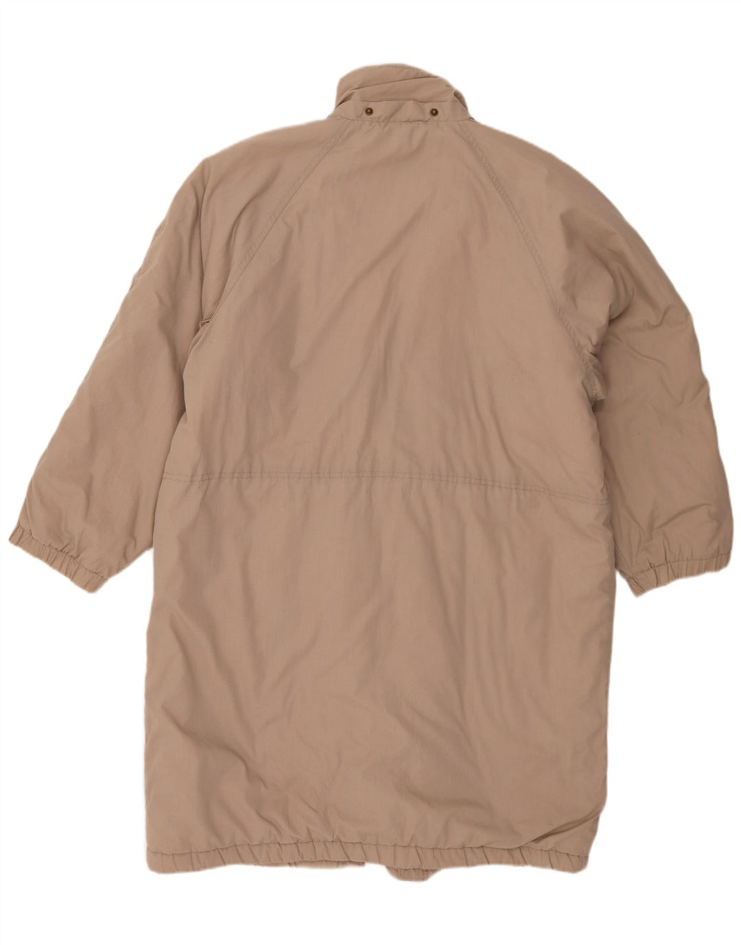 Casaco acolchoado superdimensionado feminino vintage EU 38 poliéster bege médio