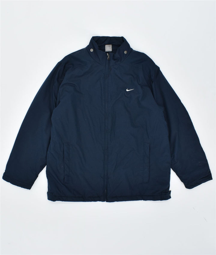 Jaqueta corta-vento masculina NIKE Reino Unido 42/44 grande poliéster azul marinho