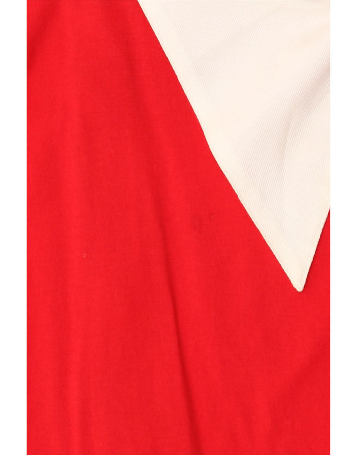 Blusa feminina Benetton UK 14 Medium Red Colourblock