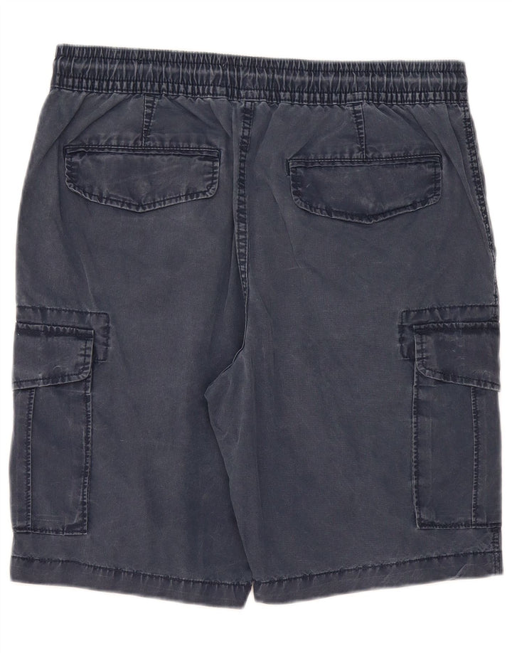 Shorts cargo masculino MARKS & SPENCER W34 grande algodão azul marinho