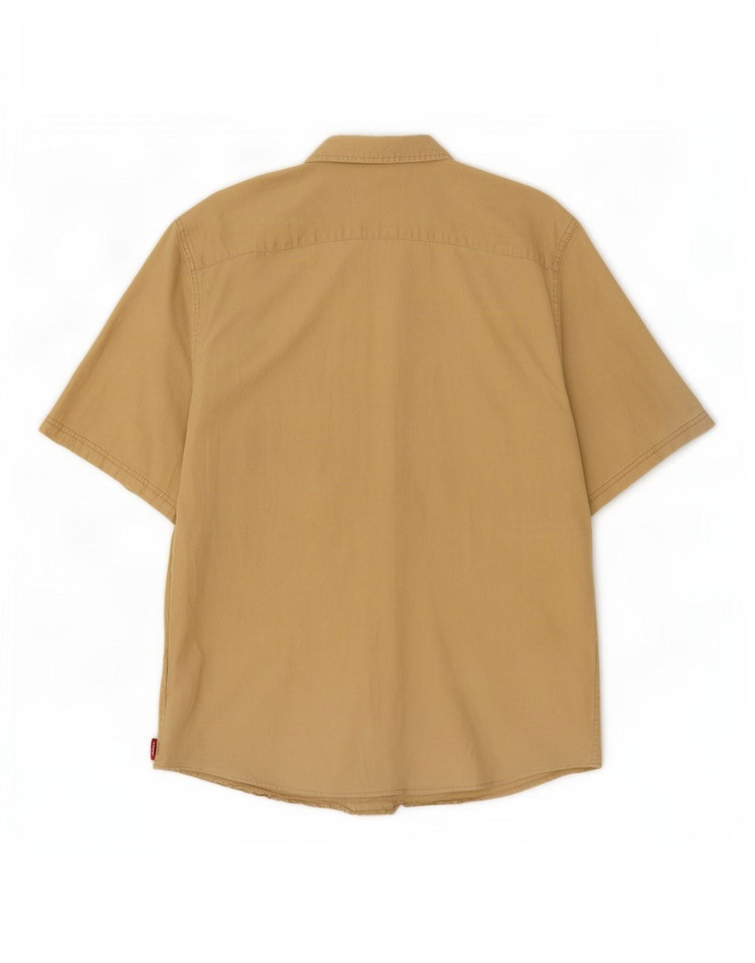 Camisa Wrangler masculina de manga curta XL algodão bege