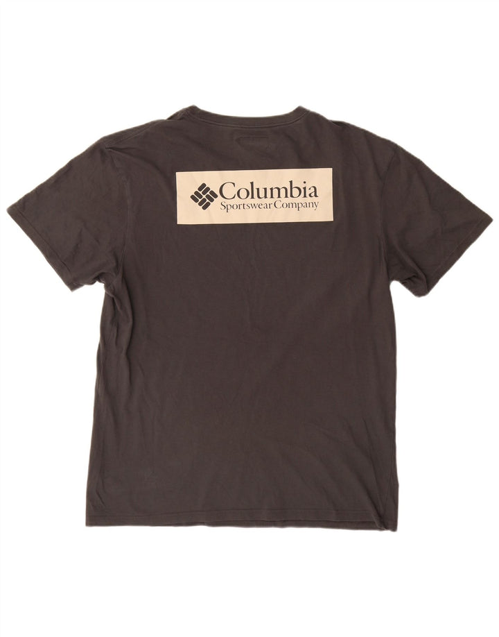 Columbia Camiseta masculina gráfica grande algodão cinza