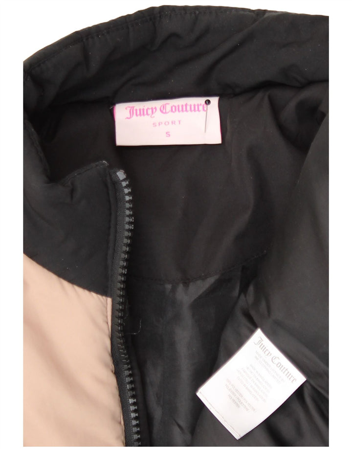 Jaqueta acolchoada feminina Juicy Couture UK 10 Small Black Colourblock