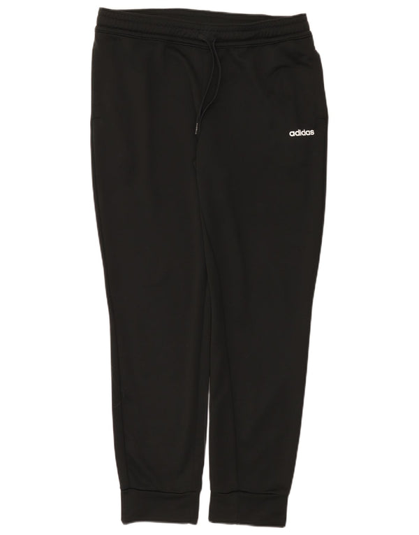 Calça de treino feminina Adidas Joggers UK 16/18 grande poliéster preto