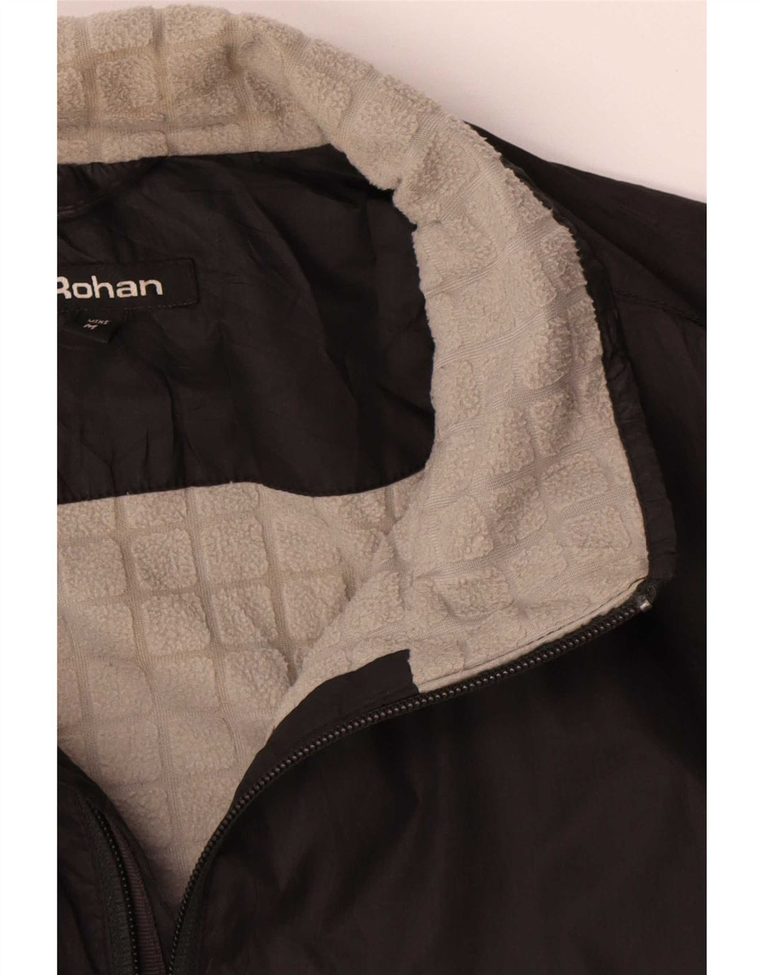 Jaqueta bomber masculina Rohan UK 38 poliéster preto médio