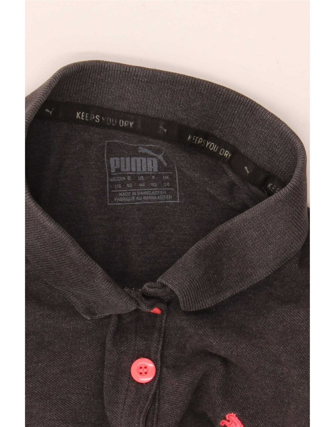 Camisa polo feminina de manga curta Regular Fit da Puma UK 14 cinza médio