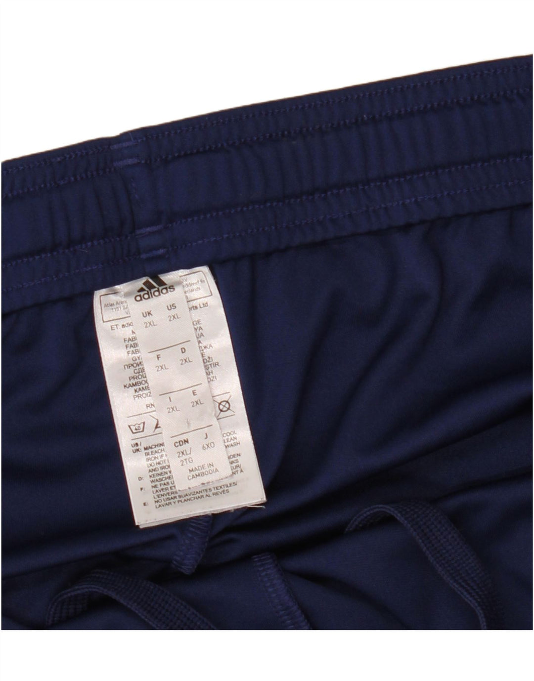 Shorts esportivos masculinos ADIDAS Climalite 2XL azul marinho poliéster