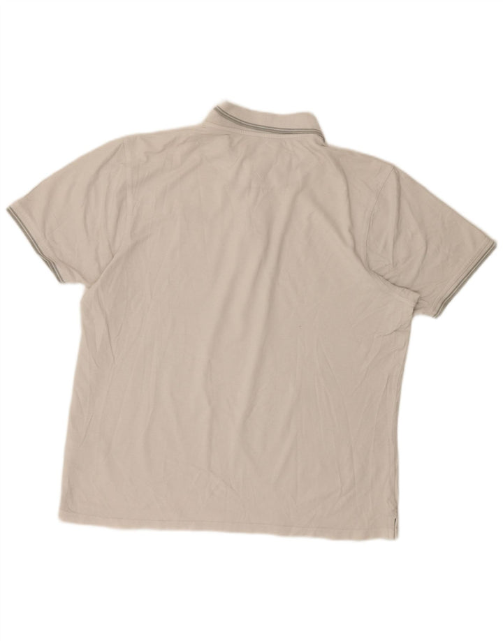 Camisa polo masculina Avirex 2XL algodão listrado branco