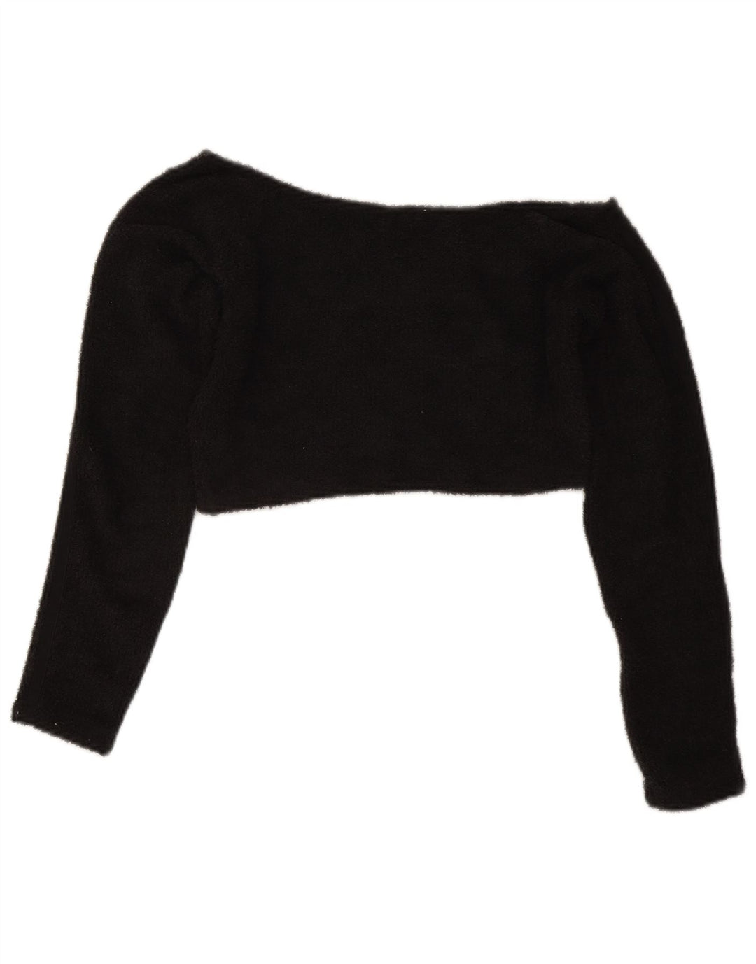 Adidas Womens Off Shoulder Fleece Crop Top UK 14 Médio Preto Poliéster