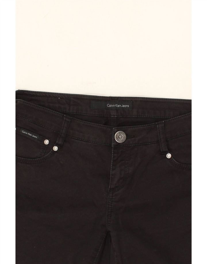 CALVIN KLEIN Womens Crop Casual Trousers W32 L27  Black Vintage Calvin Klein and Second-Hand Calvin Klein from Messina Hembry 