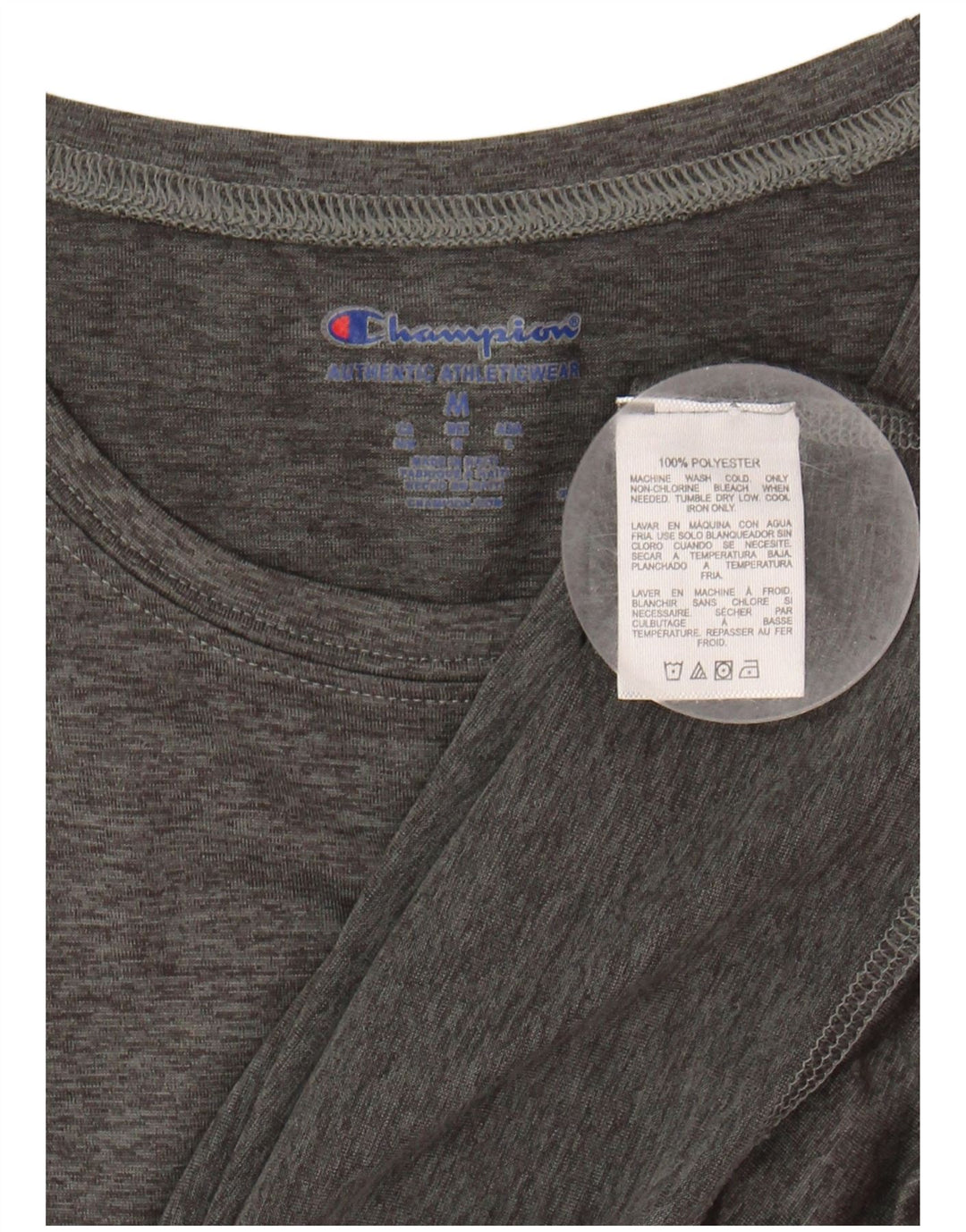 Camiseta masculina CHAMPION poliéster cinza médio