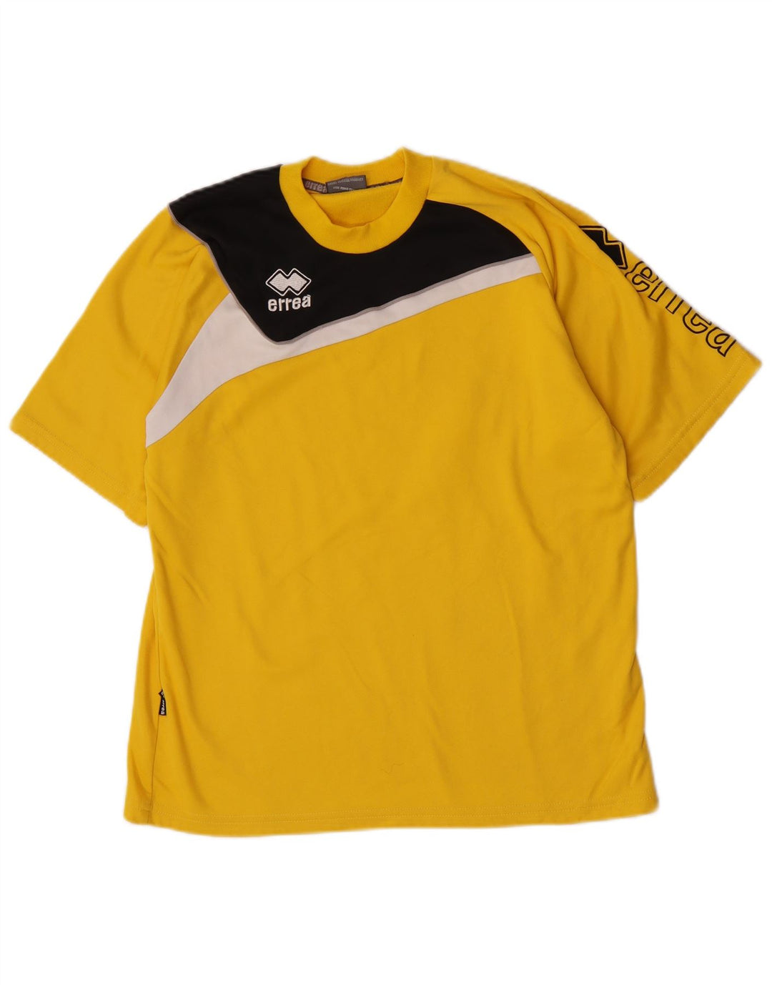 Errea Camiseta masculina gráfica top pequeno amarelo colorblock poliéster