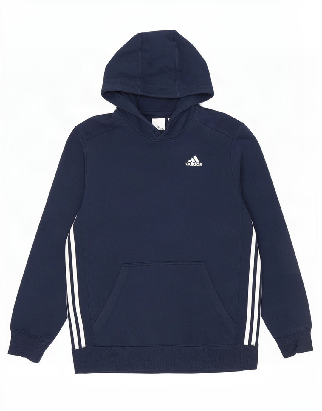 Adidas Mens Hoodie Jumper Médio Azul Marinho Algodão