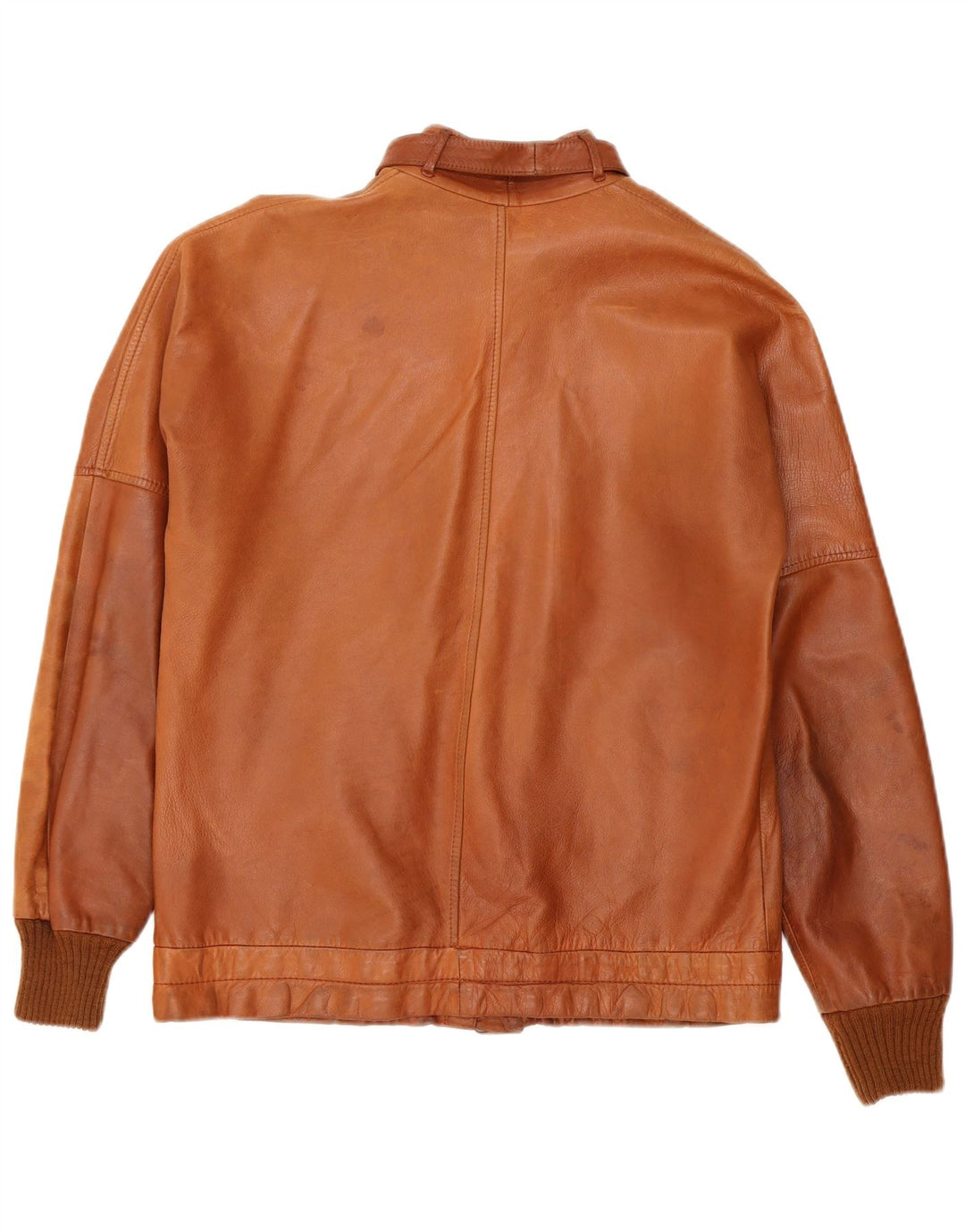 Jaqueta de couro masculina vintage UK 38 marrom médio