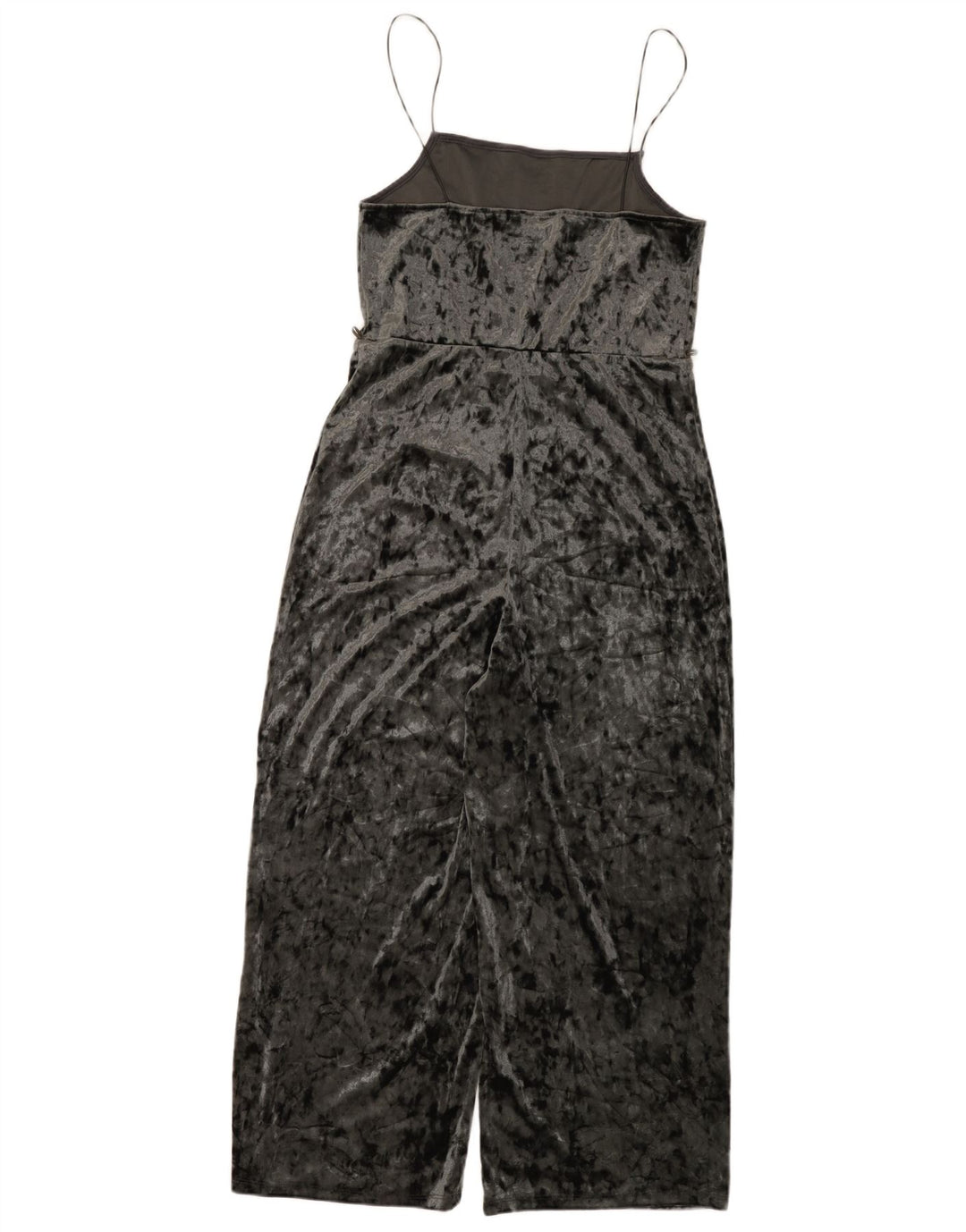 Macacão feminino de veludo Topshop UK 10 poliéster cinza pequeno