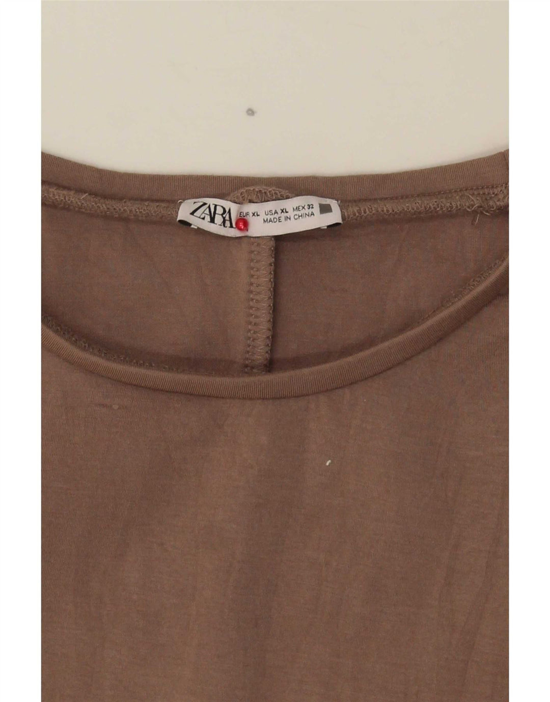 Zara Blusa Feminina Crop Oversized Top Reino Unido 18 XL Marrom