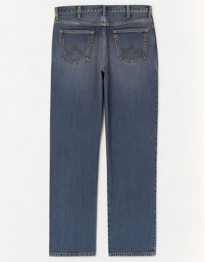Wrangler Masculino Texas Straight Jeans W36 L32 Azul Algodão