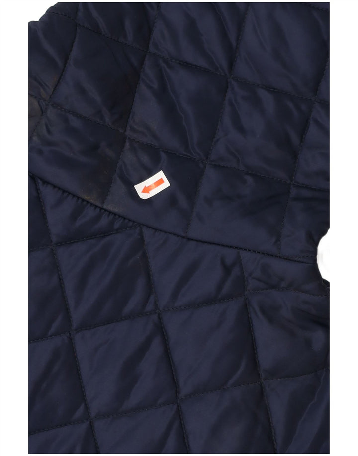 Jaqueta acolchoada masculina VINTAGE UK 34 XS azul marinho