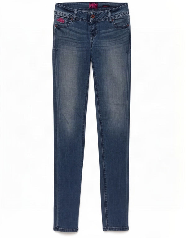 Jeans skinny feminino Superdry W29 L32 algodão azul