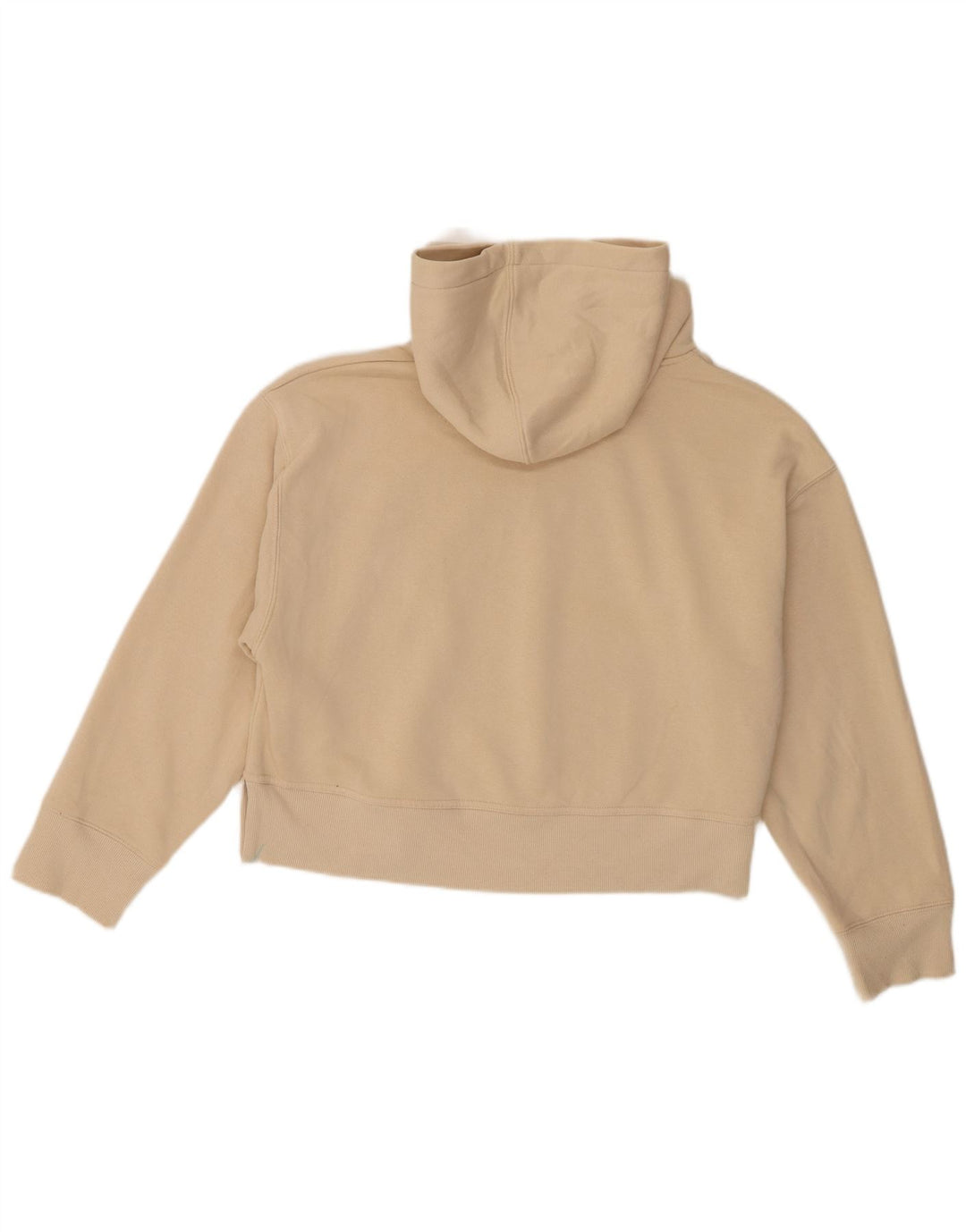 Zara Womens Oversized Hoodie Jumper Reino Unido 14 Algodão Bege Médio