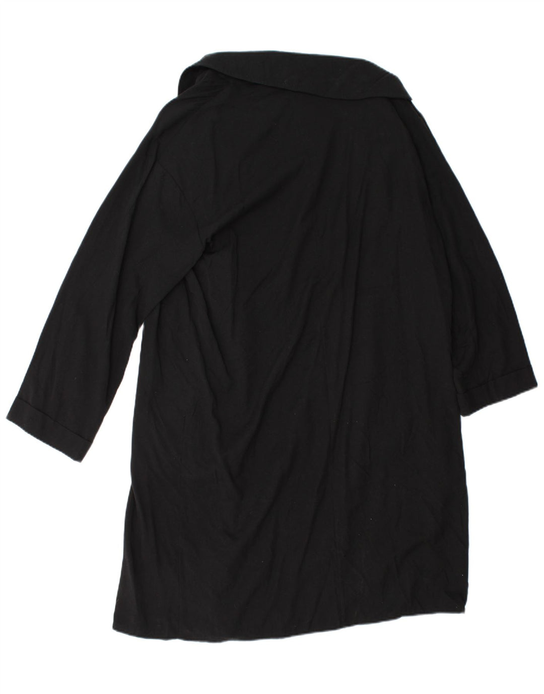 Sobretudo aberto feminino Zara UK 14 médio preto Lyocell